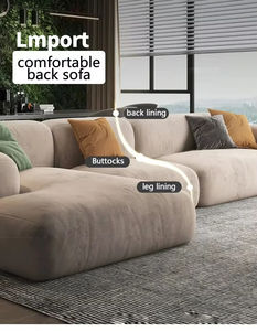 Juego de sofás de Interior de modularidad moderna de lujo Voxhome, muebles de sala de estar contemporáneos personalizados con material de tela de relleno de esponja - Product Image 3