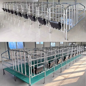 Nueva pluma de gestación de cerdas galvanizada con comedero, casa de cerdos, corrales de gestación de cerdas, cajas para cerdos - Product Image 6