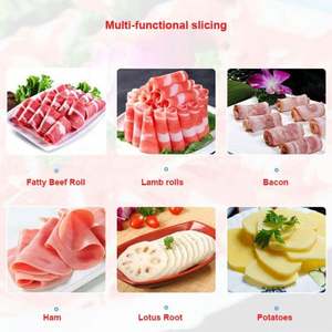 Yunqingtech Coupe-viande électrique semi-automatique 220 mm pour poisson, saucisses, fromage et viande congelée – Machine à trancher pour restaurant - Product Image 5