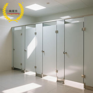 Partición compacta de alta calidad para baño, tablero de nido de abeja HPL, diseño moderno ecológico, puerta corredera que ahorra espacio para - Product Image 6