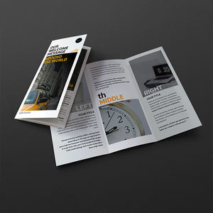 ホットファッションA4三つ折りパンフレットオフセット紙リーフレット折りたたみアコーディオンスタイル（パンフレットまたはカード印刷用） - Product Image 4