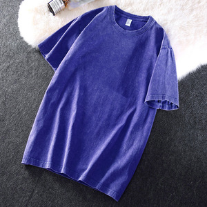 MT2689 Fournisseur d'usine, vente en gros, t-shirts personnalisés en coton 100% 260 g/m², lavage vintage, unisexe, t-shirts surdimensionnés - Product Image 5