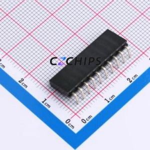 HC-PM254-8.5H-1x10PW Pin Socket Bent Lead Through Hole,P=2.54mm Connector 1x10P 2.54mm Square Hole Right Angle Insert - Product Image 2