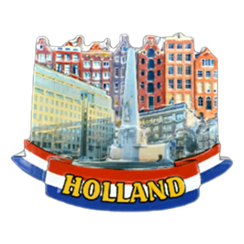 Fabriek Op Maat Handgemaakte Prachtige Hars Koelkast Sticker Afdrukken Windmolen Nederlandse Souvenirs Best Verkochte Koelkast Sticker