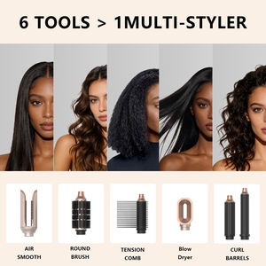 Outil de coiffage des cheveux Mesky, <span class=keywords><strong>brosse</strong></span> à air chaud électrique ionique Bldc haute vitesse 5 en 1, multi-styler, sèche-cheveux - Product Image 4