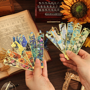 Marcapáginas Metálicos con Diseño de Pinturas al Óleo de <span class=keywords><strong>Van</strong></span> <span class=keywords><strong>Gogh</strong></span>, Marcapáginas con Borla para Amantes de la Lectura, Escritores y Lectores, Regalo - Product Image 2