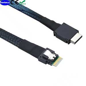 สาย MINI SAS SFF 8611ไปยัง8654 4i สายเคเบิลเซิร์ฟเวอร์ข้อมูลสีดำ0.5เมตร - Product Image 4