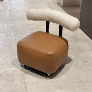 Taburete con Ruedas Omnidireccionales Hecho a Medida, Otomana Suave para el Hogar, Banco para Cambiar Zapatos en la Sala de Estar, Uso para Adultos - Product Image 2