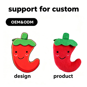 Juguete de peluche personalizado de <span class=keywords><strong>pimiento</strong></span> <span class=keywords><strong>rojo</strong></span> para mascotas, planta vegetal simulada, accesorio fotográfico, muñeca con clip para pierna de embarazada - Product Image 1