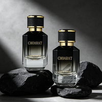 Vente en gros d'usine, flacons de parfum en verre vides élégants et raffinés de 30 ml, flacons de parfum transparents dégradés roses pour femmes, flacons de parfum de luxe