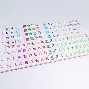 Mahjong Americano Personalizado de 4 Capas de Acrílico en Rojo Rosa, 160 Cartas, Moderno, Portátil y de Lujo para Fiestas Familiares - Product Image 1