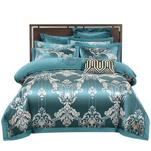 Parure de lit <span class=keywords><strong>FAME</strong></span> en coton jacquard Lycell 60S brodé, respirante, motif végétal personnalisable, 300 fils, design tissé moderne - Product Image 2