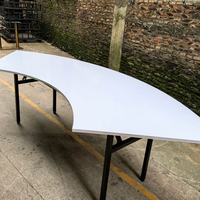 Tables pliantes rectangulaires et rondes en bois modernes W-92 pour événements en plein air, mariages, banquets, repas - Durables et faciles à nettoyer