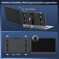 Extension d'écran d'ordinateur portable 14 "FHD 1080P IPS moniteur portable pour ordinateur portable haut-parleur intégré moniteur à double écran pour ordinateurs portables 13"-17"