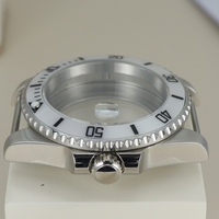 Boîtier de montre de plongée de luxe en acier inoxydable avec lunette cannelée de 40 mm, verre saphir pour mouvements NH35/34/36/38 Miyota 8205 8215, 20 ATM