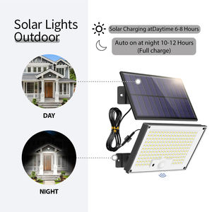 Outdoor Solar Lamp 172led <strong>3</strong>-mode Motion <strong>Sensor</strong> Outdoor Lamp with Remote Control IP65 Waterproof LED Solar Lamp for Garden Garage - Product Image 3