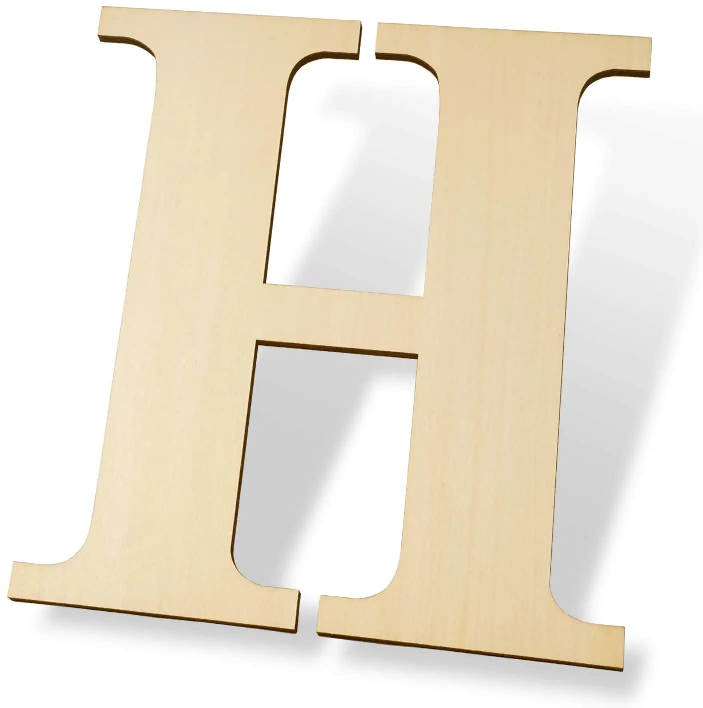 12 Inch Houten Letters H - Blank Hout Board, Hout Letters Voor Muren Decor, Party, diy Ambachtelijke Projecten