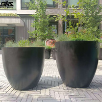 Pots à fleurs modernes en aluminium les plus vendus, grands bacs rectangulaires d'extérieur, revêtement époxy, trou de drainage, durables, pour la maison et le balcon