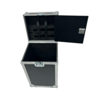 Étui de transport portable en aluminium sur mesure pour haut-parleur, avec sangles Velcro et rabat articulé pour sécuriser le microphone et la boucle papillon Penn