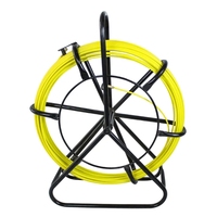 Nouveau Tire-Câble à Roues en Fibre de Verre Flexible 8-16mm 30-400m, Tige de Poussée de Conduit Portable en PRV pour Câbles