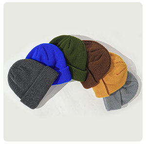 Bonnet en acrylique uni brodé personnalisé pour homme et femme, bonnet d'hiver tricoté chaud et pas cher - Product Image 5