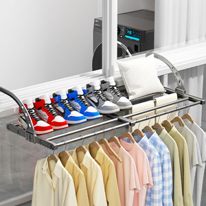 Étendoir à chaussures de séchage de seuil de fenêtre suspendu <span class=keywords><strong>Amazon</strong></span> étendoir pliant extensible extensible de vente chaude - Product Image 4