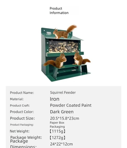 Mangeoire à écureuils d'extérieur à succès (nouveau style) - Conception en métal écologique pour le camping en forêt et l'alimentation des animaux sauvages - Product Image 6