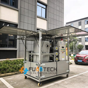 FUOTECH เครื่องฟอกน้ำมัน, เครื่องแยกความชื้นแบบสุญญากาศสองขั้นตอนกันสภาพอากาศ - Product Image 1