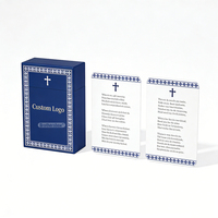 Jeu de cartes personnalisées avec versets bibliques, cartes d'affirmation, cartes de prière, cartes d'Écritures avec boîte magnétique