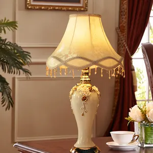אירופאי קרמיקה פורצלן אגרטל מחזיק שולחן מנורות המיטה דקורטיבית קלאסי שולחן אורות ניתן לעמעום קריאת מנורה