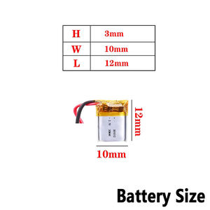 Batería de Polímero de Litio de 30 mAh y 3.7 V, Batería Recargable para Auriculares Bluetooth y Dispositivos Inteligentes 602535 302030 902025 - Product Image 2