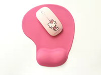 Repose-poignet personnalisé fait main, dessin animé anime, imprimé en 3D, tapis de souris rond pour usage au bureau avec base antidérapante