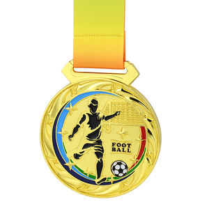 China Fabriek Groothandel 100G School Sport Voetbal Concurrentie Medaille Games Prijzen Gouden Trofee Voetbal Medaille Voor Souvenir - Product Image 6
