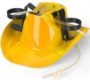 Cappello da Cowboy con Portabevande e Cannuccia per Feste a Tema, Cappello per Succhi e Bibite per Adulti - Product Image 2