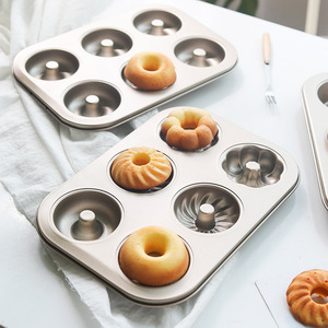 6 Cavity Round Donut Baking Pan Non Stick Muffin Pan Cake Mold For Home Baking - Product Image 3