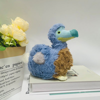Peluches unisexes adorables flamants roses bleus, cadeau, jouets en peluche oiseau Dodo, porte-clés pendentif oiseau Dodo