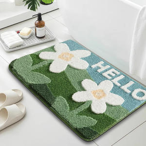 Alfombra de baño rectangular de poliéster absorbente y antideslizante para baño, dormitorio y sala de estar. - Product Image 5