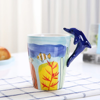 Tasse à café créative en céramique, style japonais, moyen-orient, vente en gros, avec poignée d'animaux, 2020 tasses en céramique