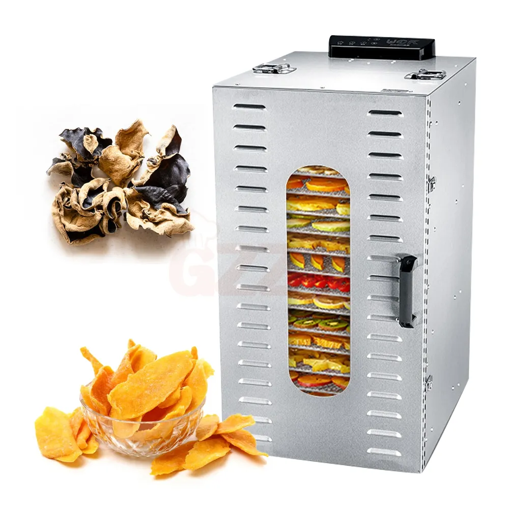 110V 220V Oem Factory Price 16 Trays Fast Dry Hot Air Industrial Heat Pump Fruit And Vegetable Dehydrator Drying Dryer Machine
