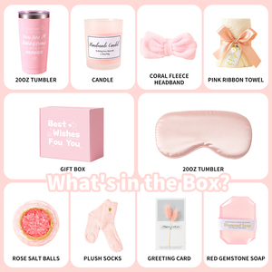 Set Regalo Romantico Rosa <span class=keywords><strong>per</strong></span> la Cura di Sé - San Valentino con Sapone a Forma di Cuore, Biglietto d'Auguri 3D e Tumbler - Product Image 2