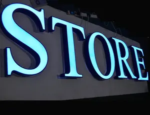 कस्टम एलईडी संकेत frontlit नेतृत्व में हस्ताक्षर पत्र दुकान दुकान साइनबोर्ड के लिए 3d नाम बोर्डों का नेतृत्व किया