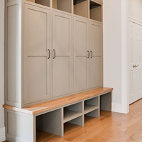 Meuble d'entrée en acier inoxydable 304, anti-déformation, design moderne, module anti-insectes, armoire à chaussures, texture métallique, vente chaude