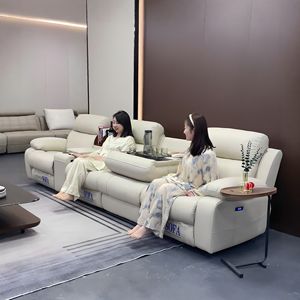 Bộ ghế <span class=keywords><strong>sofa</strong></span> da cao cấp, phòng khách, rạp hát gia đình, đa năng, 4 chỗ ngồi, có chức năng ngả điện, đồ nội thất phòng khách, đang bán - Product Image 2