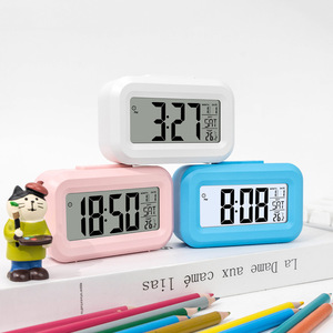 Mini Cute Electronic <b>Clock</b> <b>Digital</b> Alarm <b>Clock</b> With Temperature Day Date Display Snooze Function For Student Children Desk Use - Product Image 1