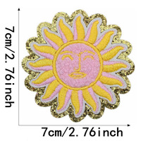 Vente en gros de patchs en chenille fer à repasser sur transfert de chaleur rose XOXO chapeau patins à fleurs patch en chenille pour fille sac décoration de vêtements