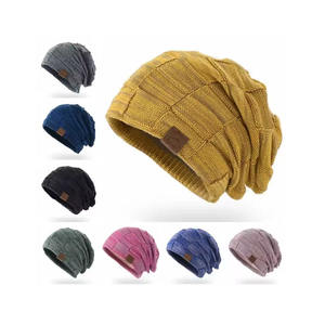 Bonnet d'hiver pour femmes Hommes Bonnet baggy tricoté Bonnet surdimensionné <span class=keywords><strong>Ski</strong></span> Slouchy Bonnets d'hiver en laine Bonnets chauds Bonnets unisexes Plus Size - Product Image 2