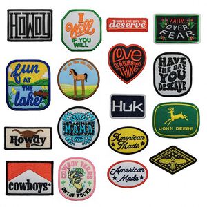 High Quality <b>Iron</b> on Embroidery Merrow Rock Car Truck Cowboys Patch for Outdoor Overcoat Hat Decoration - Product Image 1