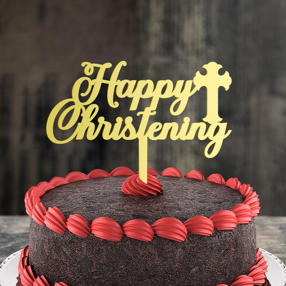 05 Joyeux baptême or (1pcs)