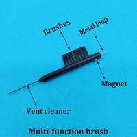 Petite brosse en plastique noire magnétique pour aides auditives BTE Signia, aide auditive Siemens, mini outil de nettoyage