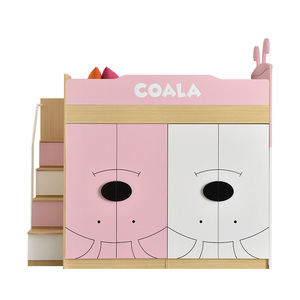 Muebles para niños jóvenes, cama doble, armario doble, litera para dormitorio infantil con armario - Product Image 2